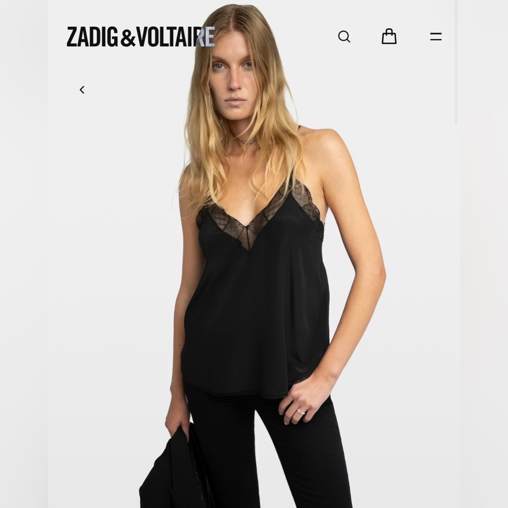 ZADIG & VOLTAIRE CHRISTY SILK CAMISOLE - Picture 1 of 6